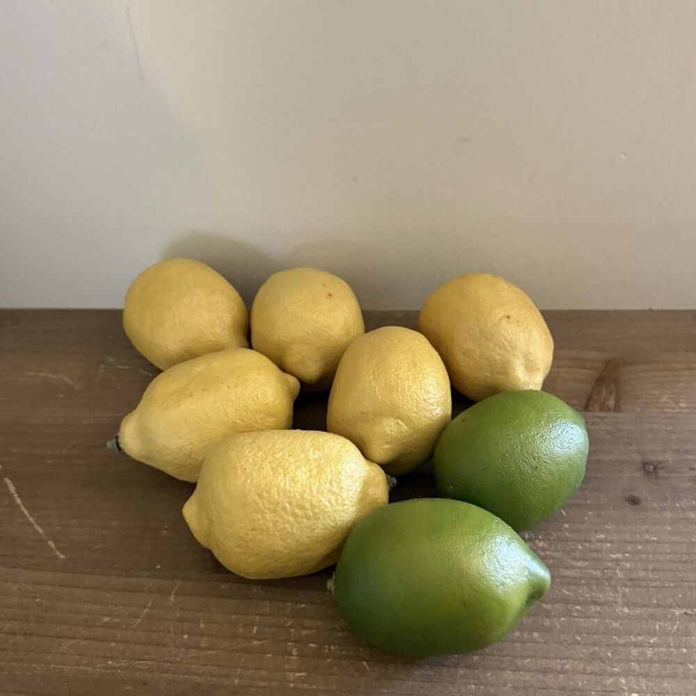 Pottery Barn Faux Lemons And Limes , Set of 6 Lemons & 2 Limes